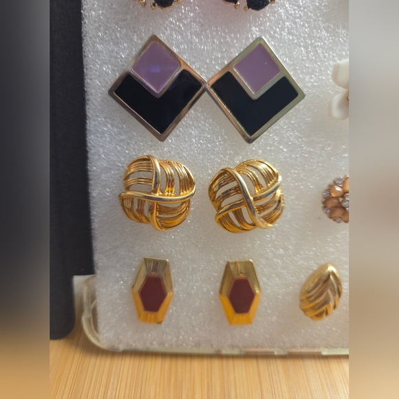 Vintage & Modern Post Back Earrings Bundle Lot of 10 Sets - Picture 4 of 7